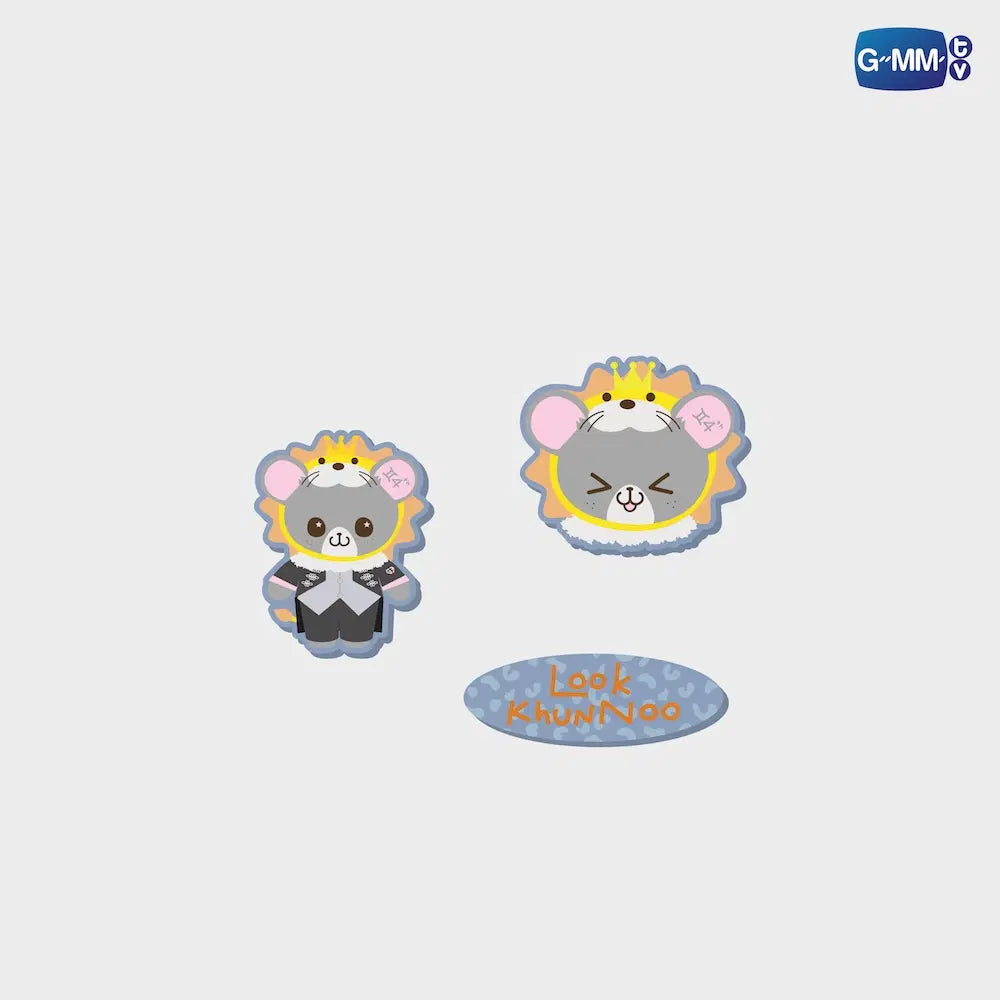 LOOK KHUNNOO  FANDOM CHARACTER RUBBER CHARM SET