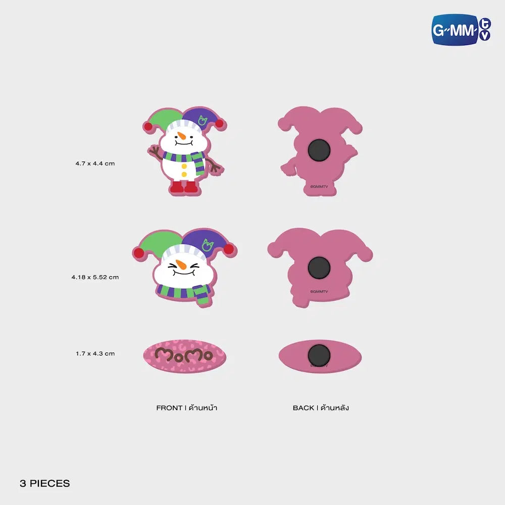 MOMO FANDOM CHARACTER RUBBER CHARM SET