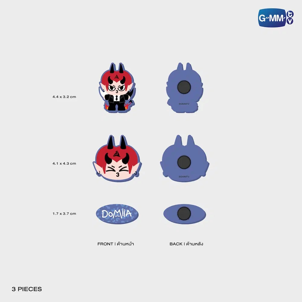 DOMIIA  FANDOM CHARACTER RUBBER CHARM SET