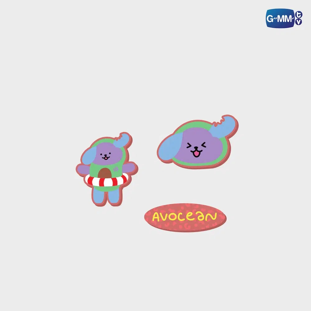 AVOCEAN FANDOM CHARACTER RUBBER CHARM SET