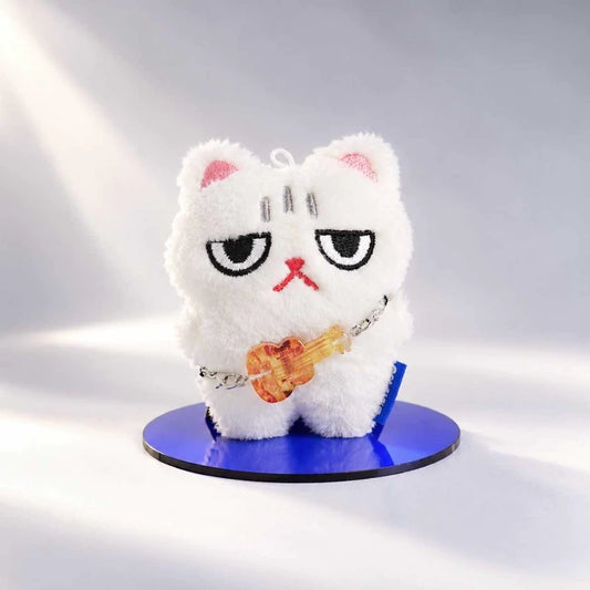 White Cat Series - แมวขาวกีต้าร์น้ำตาล