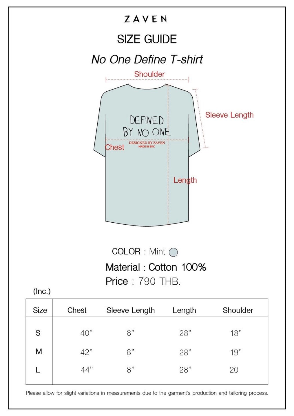 DEFINED BY NO ONE TEE